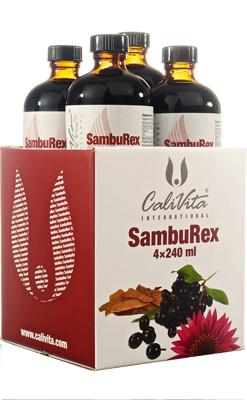 Pakiet Samburex (ekstrakt z owocu bzu czarnego), objętość
netto: 240 ml, 4 sztuki | magia-urody.pl