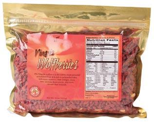 Wolfberries Ningxia (Lycium barbarum), suszone jagody goji,
453g