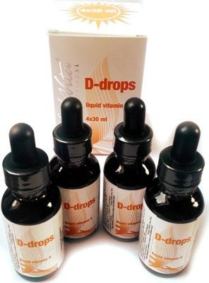 Witamina D / D-drops liquid vitamin D, 4 x 30 ml | magia-urody.pl